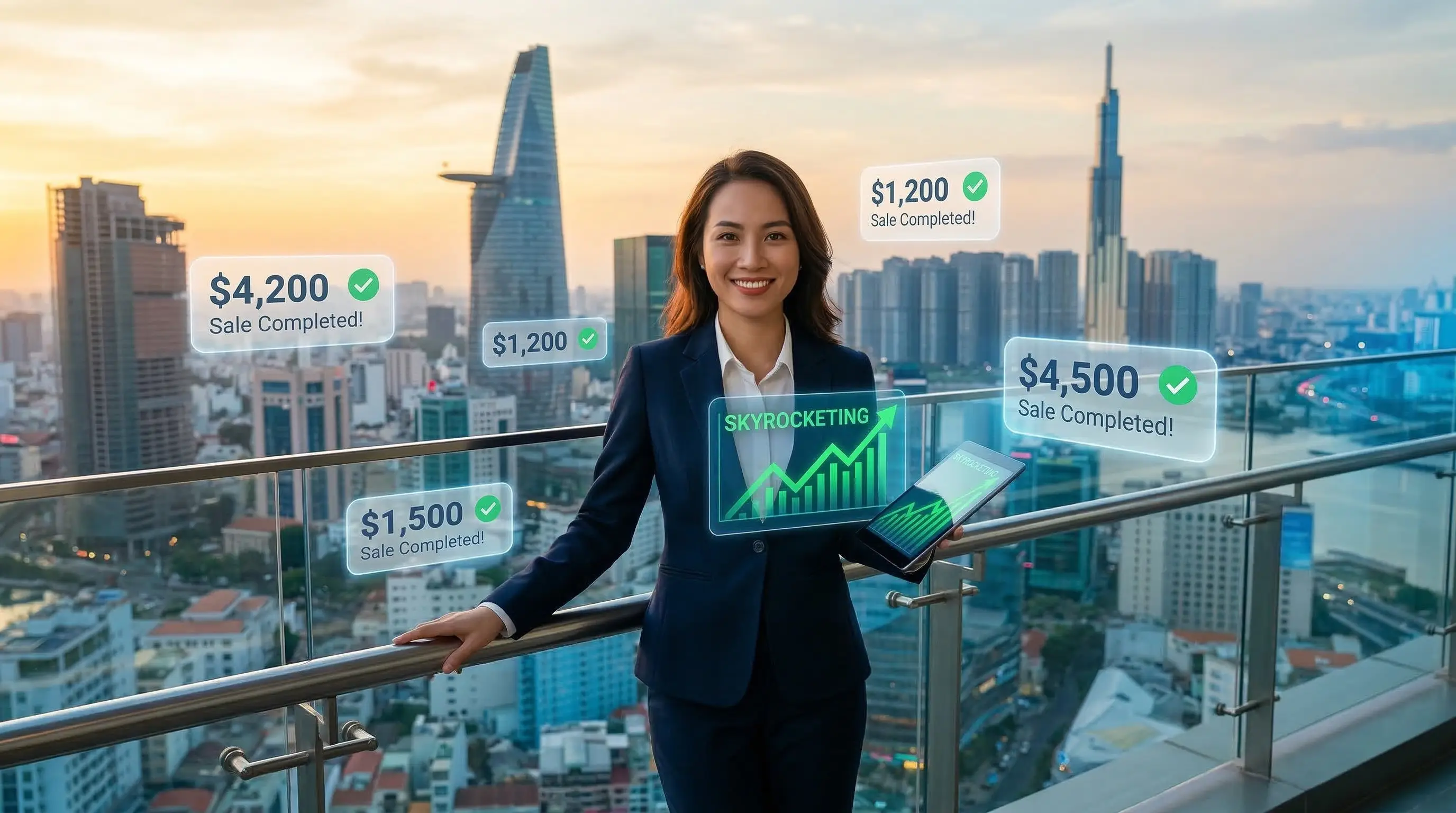 Entrepreneur success freedom visualization